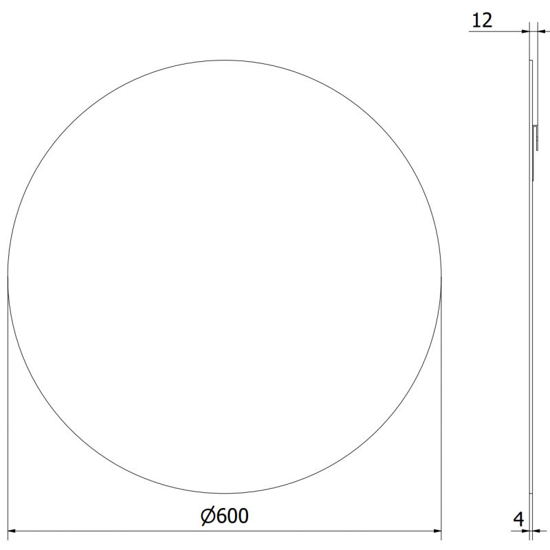 Mexen Alto kerek fürdőszobai tükör 60 cm - 9853-060-060-000-00