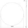 Mexen Alto oglinda rotundă pentru baie 70 cm - 9853-070-070-000-00