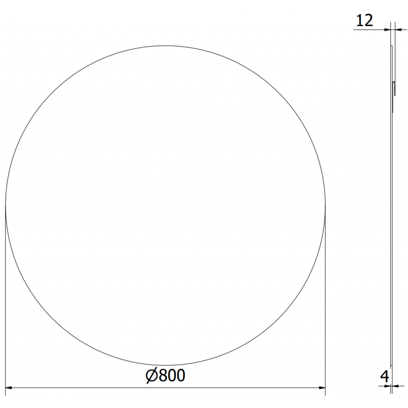 Mexen Alto oglindă de baie rotundă 80 cm - 9853-080-080-000-00