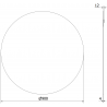 Oglindă de baie rotundă Mexen Alto 90 cm - 9853-090-090-000-00