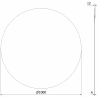 Mexen Alto kerek fürdőszobai tükör 100 cm - 9853-100-100-000-00