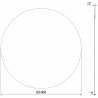 Mexen Alto oglindă rotundă de baie 100 cm - 9853-100-100-000-00