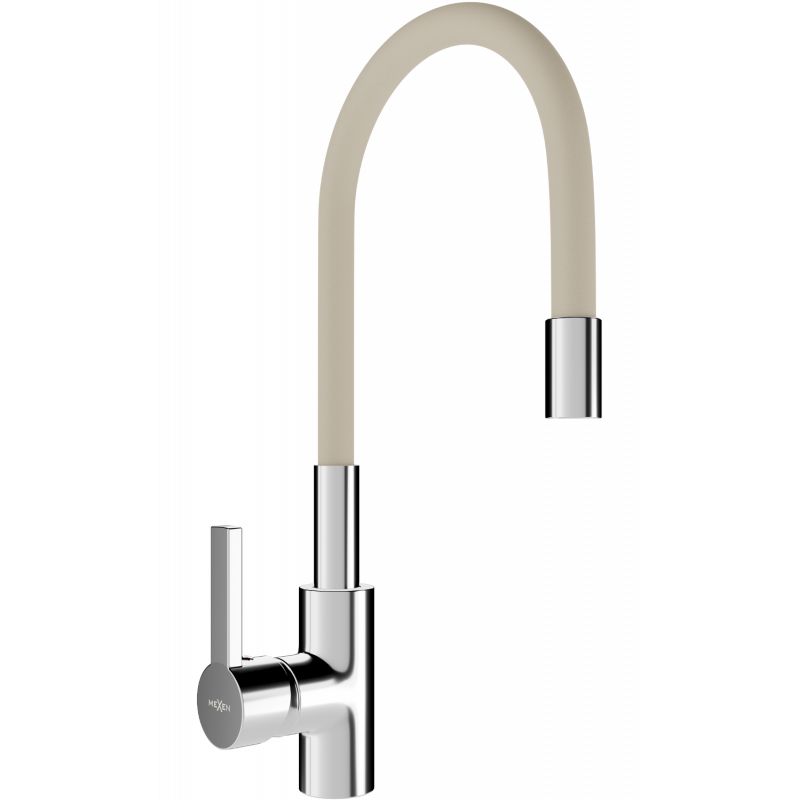 Mexen Flex baterie de bucătărie, Crom/Bej - 670900-09