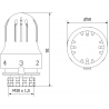 Mexen cap termostatic pentru radiator, alb - W908-004-20