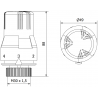 Mexen Uni-G Radiátor termosztatikus feje, fehér - W908-002-20