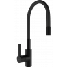 Baterie de bucătărie Mexen Flex, neagră - 670900-70