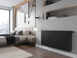 Mexen CVF33 Flat lemezes radiátor 500 x 400 mm, alsó csatlakozás, 760 W, fekete - W633F-050-040-70