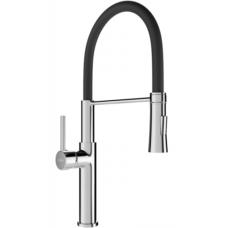 Mexen Dina baterie de bucătărie, crom/negru - 672701-07
