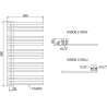 Mexen Neptun radiator decorativ pentru baie 900 x 500 mm, 291 W, crom - W101-0900-500-00-01