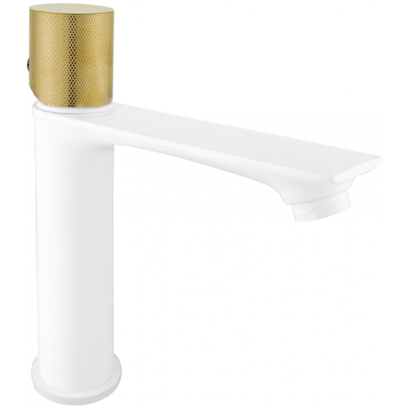 Mexen Royo One robinet de chiuvetă, alb/auriu - 72201-25