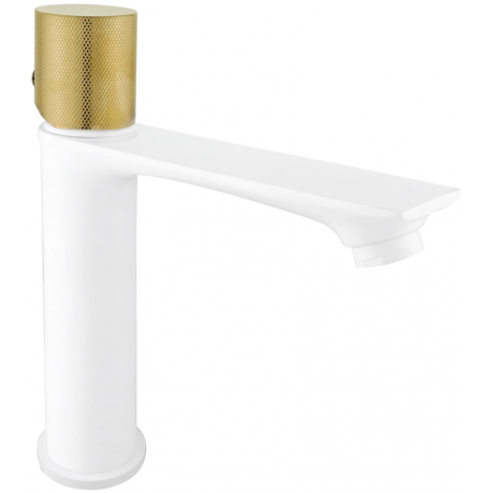 Mexen Royo One robinet de chiuvetă, alb/auriu - 72201-25