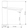 Mexen Royo One baterie de chiuvetă, gri armat periat - 72201-66