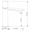 Mexen Royo One baterie pentru chiuvetă, Neagră - 72201-70