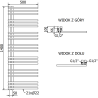 Mexen Neptun radiator de baie 1400 x 500 mm, 420 W, crom - W101-1400-500-00-01