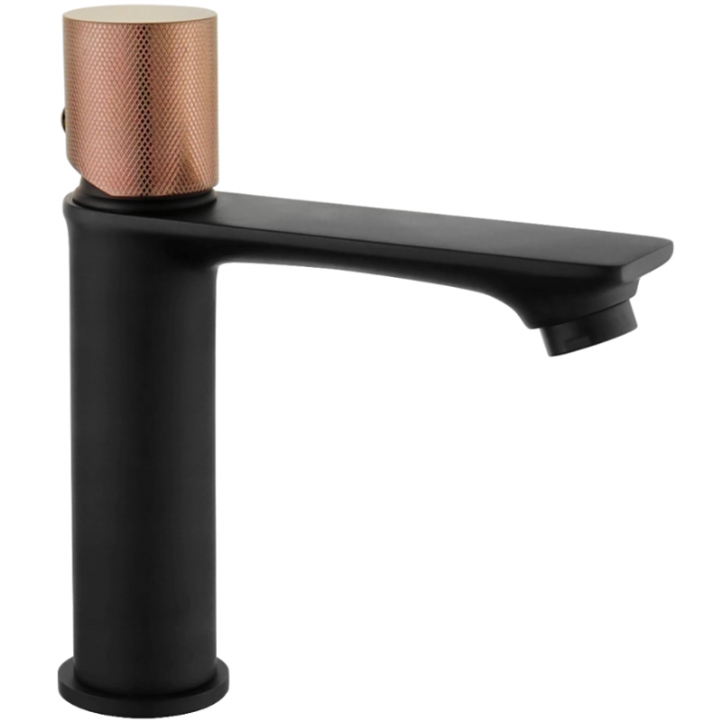 Mexen Royo One baterie pentru chiuvetă, negru/aur roz - 72201-76