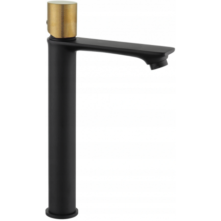 Mexen Royo One bateria de lavoar înaltă, neagră/aurie - 72211-75