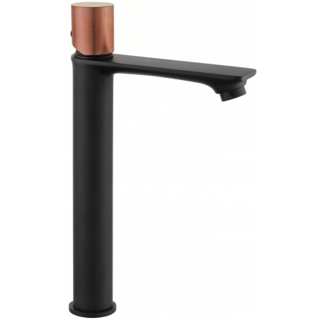 Mexen Royo One baterie chiuvetă înaltă, negru/aur roz - 72211-76