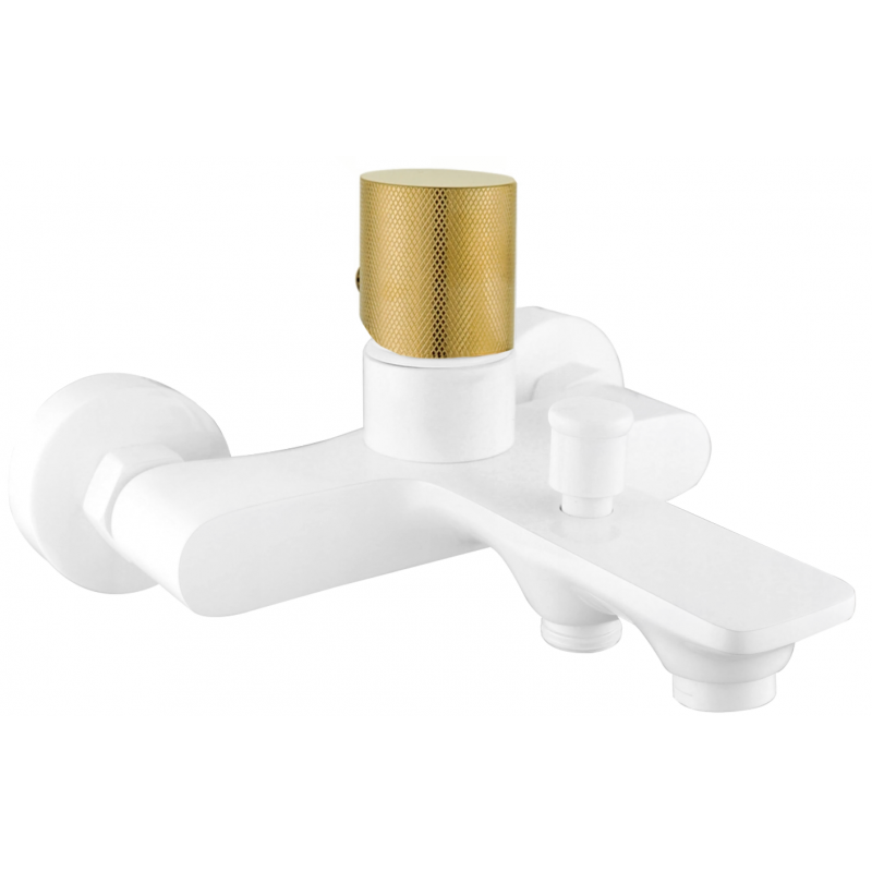 Mexen Royo One baterie de baie, alb/auriu - 72231-25