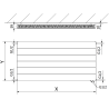 Radiator plat de perete Mexen Line CVL11 600 x 1800 mm, conectare inferioară, 1410 W, antracit - W611L-060-180-66