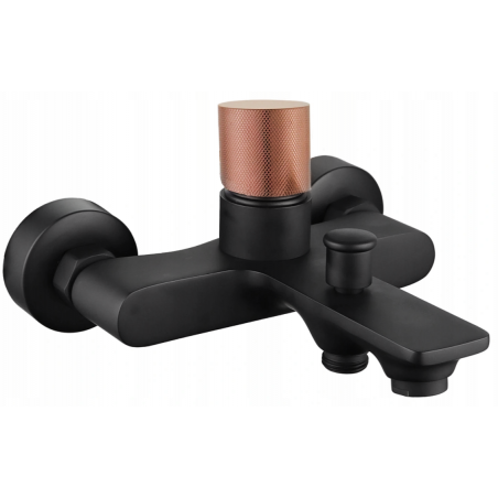 Mexen Royo One baterie de cadă, negru/auriu roz - 72230-76