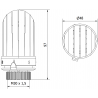 Mexen cap termostatic pentru radiator, alb - W908-003-20