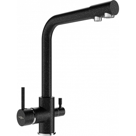 Mexen Duero baterie de bucătărie, neagră cu pete-671600-76