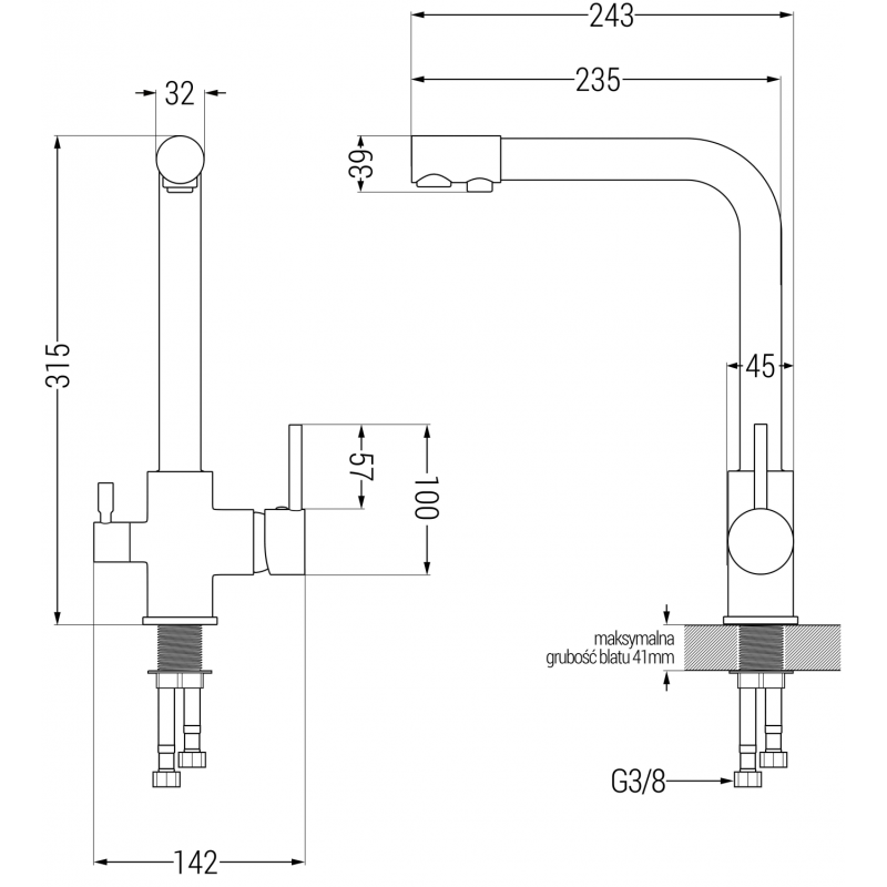 Mexen Duero baterie bucătărie, inox - 671600-99