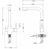 Mexen Duero konyhai csaptelep, inox - 671600-99