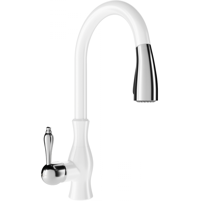 Mexen Savita baterie bucătărie, albă - 672601-20
