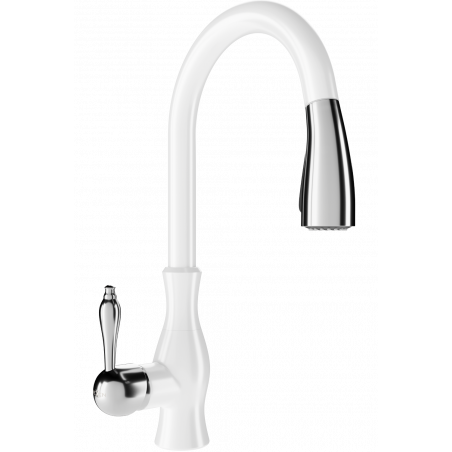 Mexen Savita baterie bucătărie, albă - 672601-20