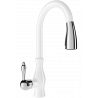 Mexen Savita baterie de bucătărie, Albă - 672601-20
