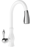 Mexen Savita baterie de bucătărie, Albă - 672601-20