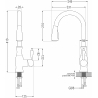 Mexen Savita baterie de bucătărie, Albă - 672601-20