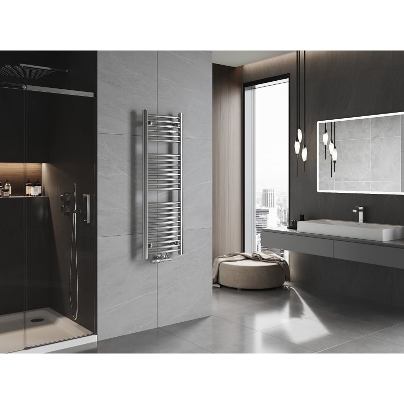 Mexen Ares fürdőszobai radiátor 1200 x 400 mm, 349 W, króm - W102-1200-400-00-01
