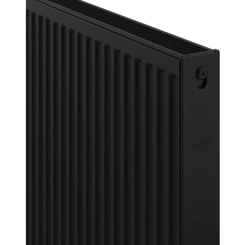 Mexen C21 900 x 400 mm-es lapradiátor, oldalsó csatlakozású, 710 W, fekete - W421-090-040-70