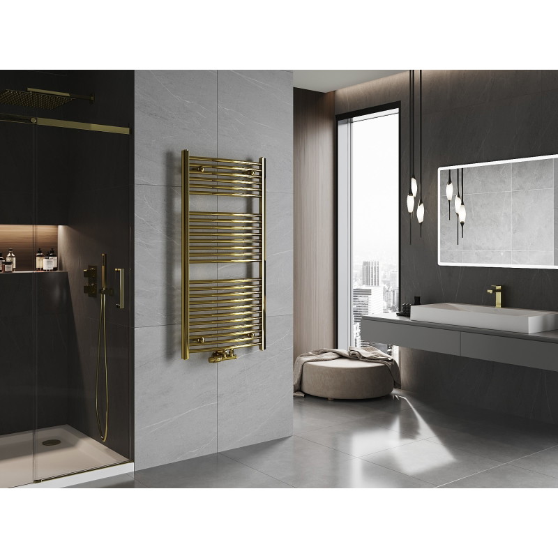 Mexen Ares Fürdőszobai radiátor 1200 x 600 mm, 490 W, arany színű - W102-1200-600-00-50