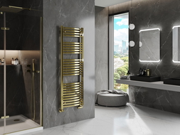 Mexen Helios fürdőszobai fűtőtest 1500 x 500 mm, 534 W, arany - W103-1500-500-00-50