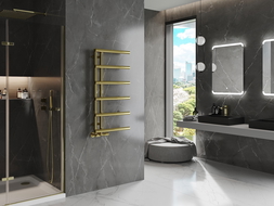 Mexen Jukon dekoratív fürdőszobai radiátor 988 x 500 mm, 246 W, arany - W116-0988-500-00-50