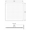 Mexen Slim fejzuhany 30 x 30 cm, Arany - 79130-50