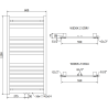 Mexen Uran radiator de baie 1200 x 600 mm, 492 W, cromat - W105-1200-600-00-01