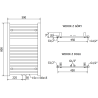 Mexen Hades calorifer baie 800 x 500 mm, 386 W, antracit - W104-0800-500-00-66