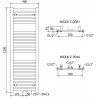 Mexen Hades radiator de baie 1200 x 400 mm, 472 W, antracit - W104-1200-400-00-66