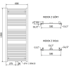 Mexen Hades radiator de baie 1500 x 600 mm, 812 W, antracit - W104-1500-600-00-66