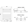 Mexen Mars radiator baie 500 x 400 mm, 141 W, crom - W110-0500-400-00-01