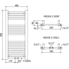 Mexen Mars radiator baie 900 x 400 mm, 244 W, crom - W110-0900-400-00-01