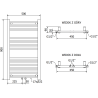 Mexen Mars radiator baie 900 x 500 mm, 370 W, antracit - W110-0900-500-00-66