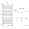 Mexen Mars radiator baie 1200 x 600 mm, 617 W, antracit - W110-1200-600-00-66