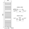 Mexen Mars radiator baie 1800 x 500 mm, 643 W, crom - W110-1800-500-00-01