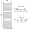 Mexen Mars radiator baie 1800 x 600 mm, 752 W, cromat - W110-1800-600-00-01