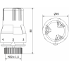 Mexen Uni-G cap termostat pentru radiator, antracit - W908-002-66